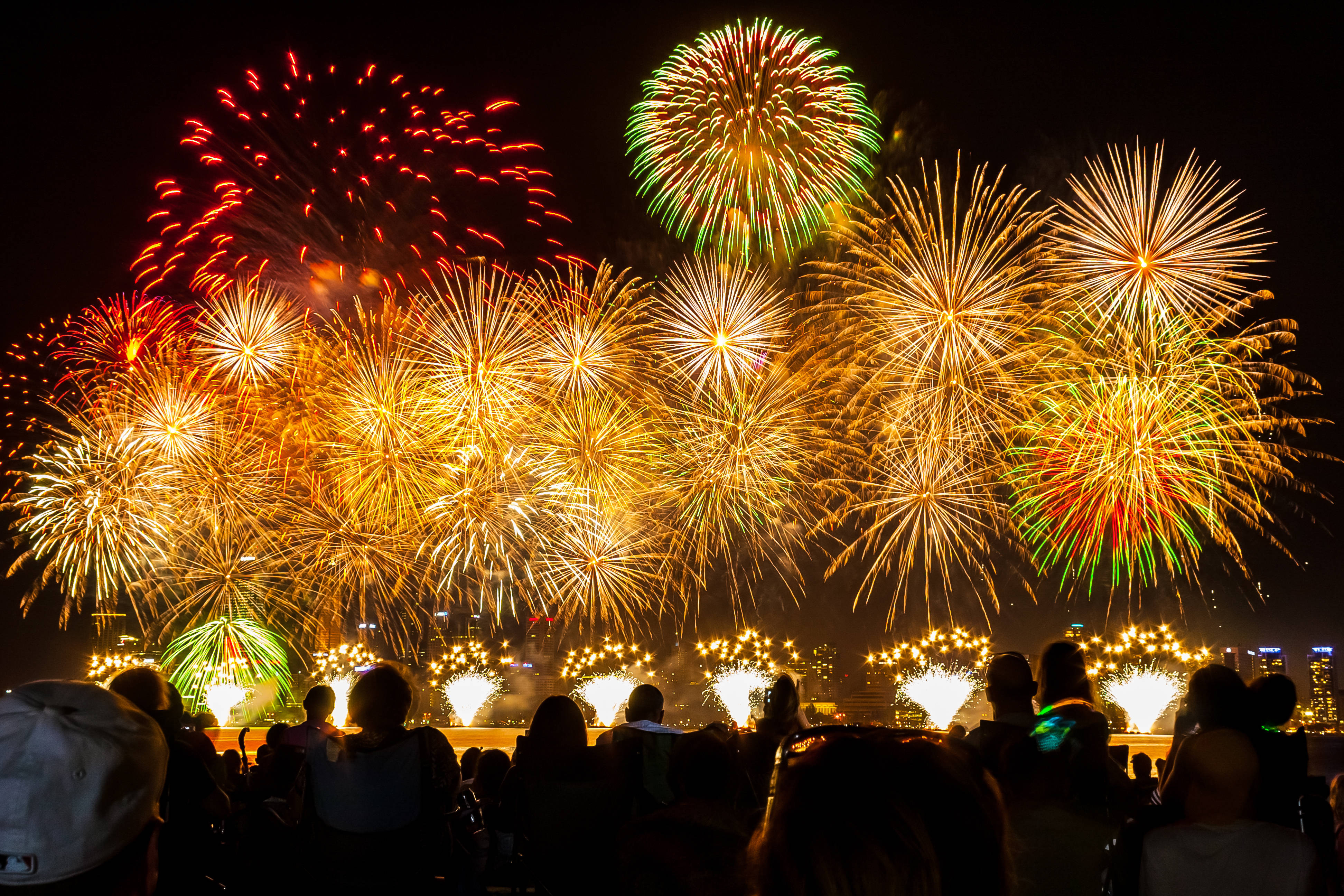 Skyworks on Australia Day in Perth City